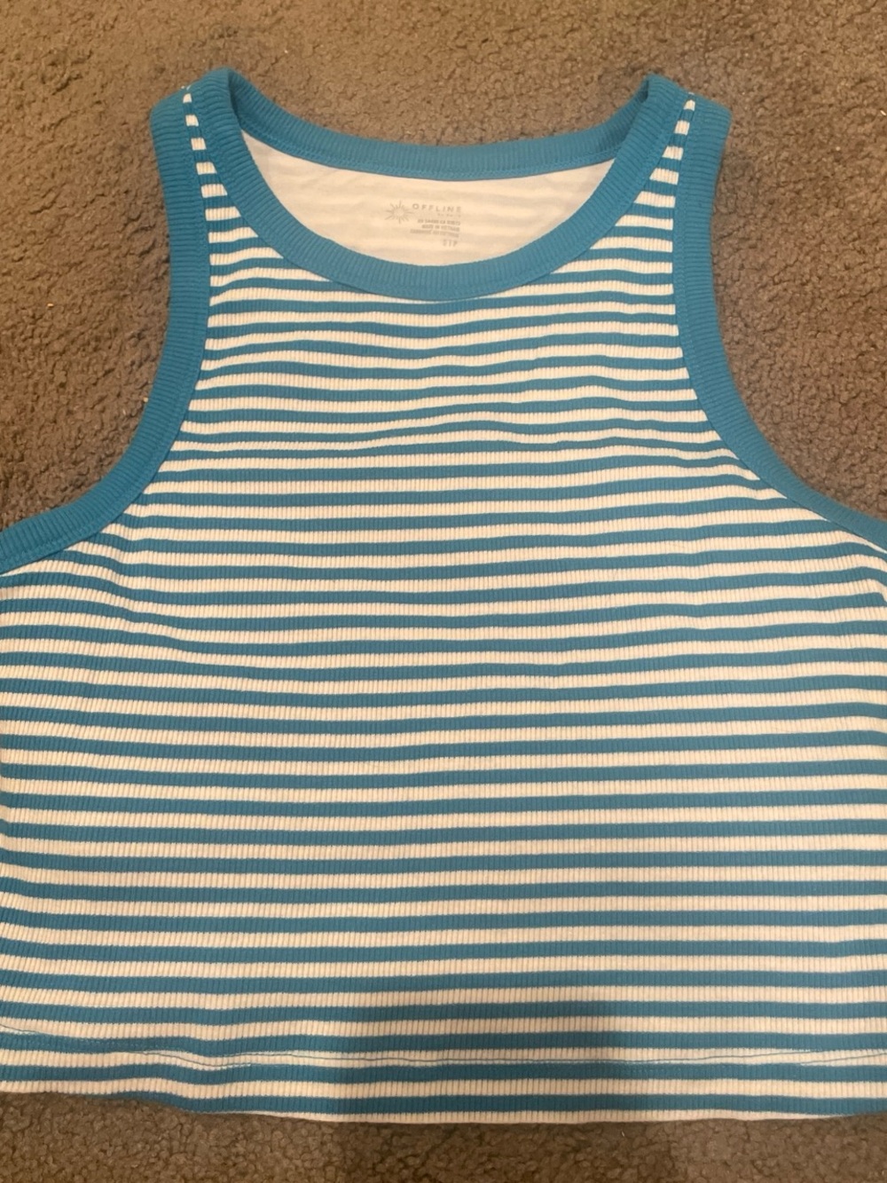 American Eagle Cropped Striped Tank